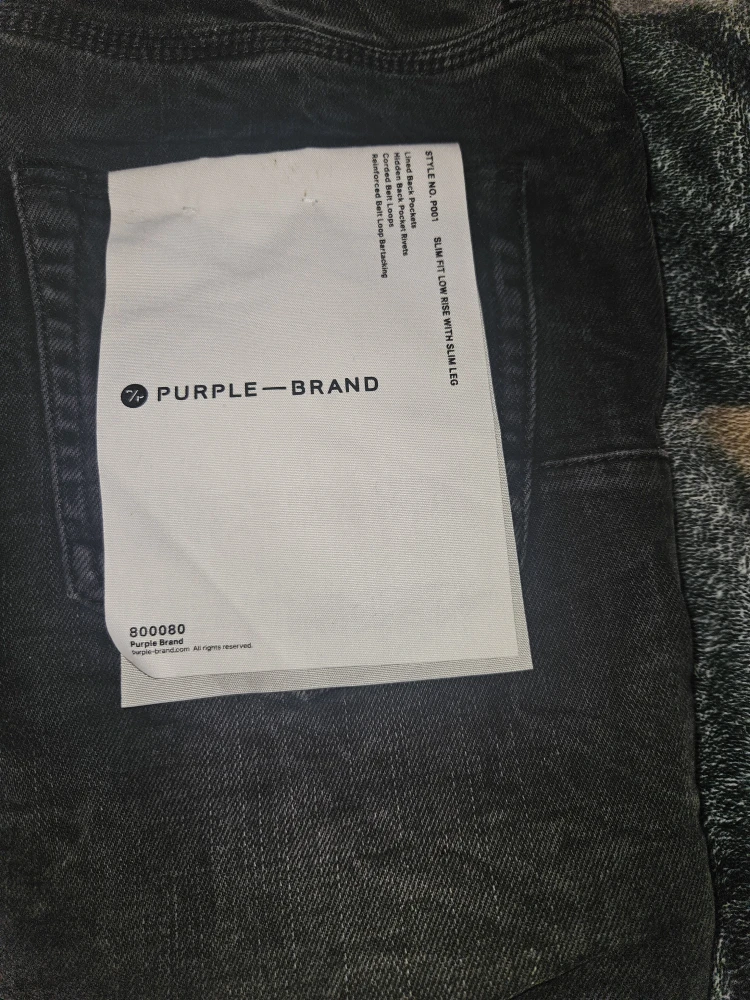 Purple Brand Slim Fit Low Rise BLACK Jeans - photo 3
