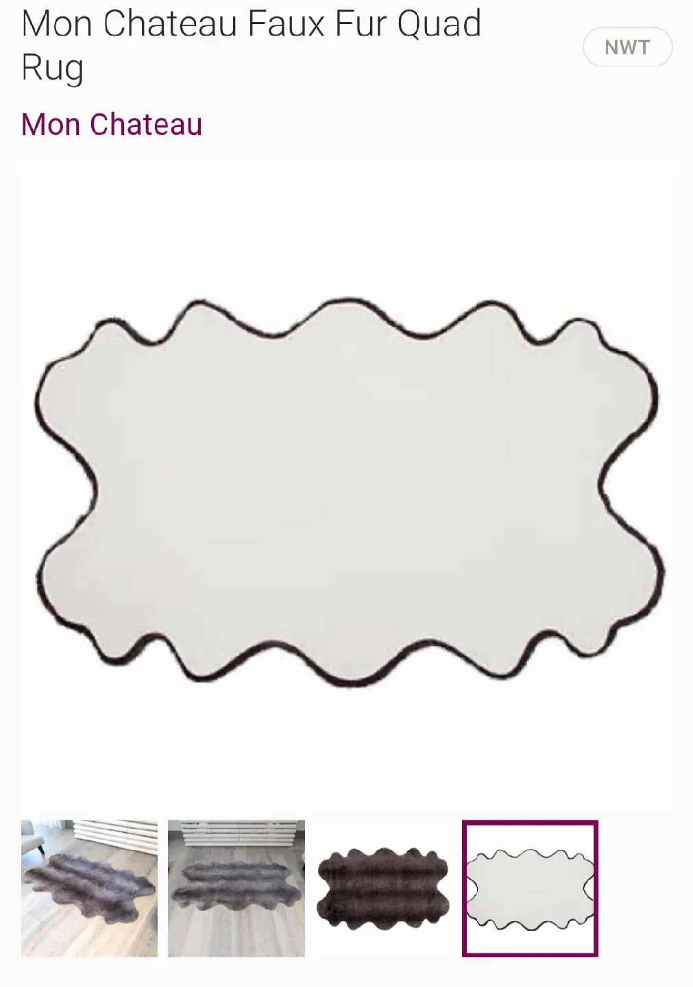 Mon Chateau Faux Fur Quad Rug - Kodiak Brown image indicator(4)