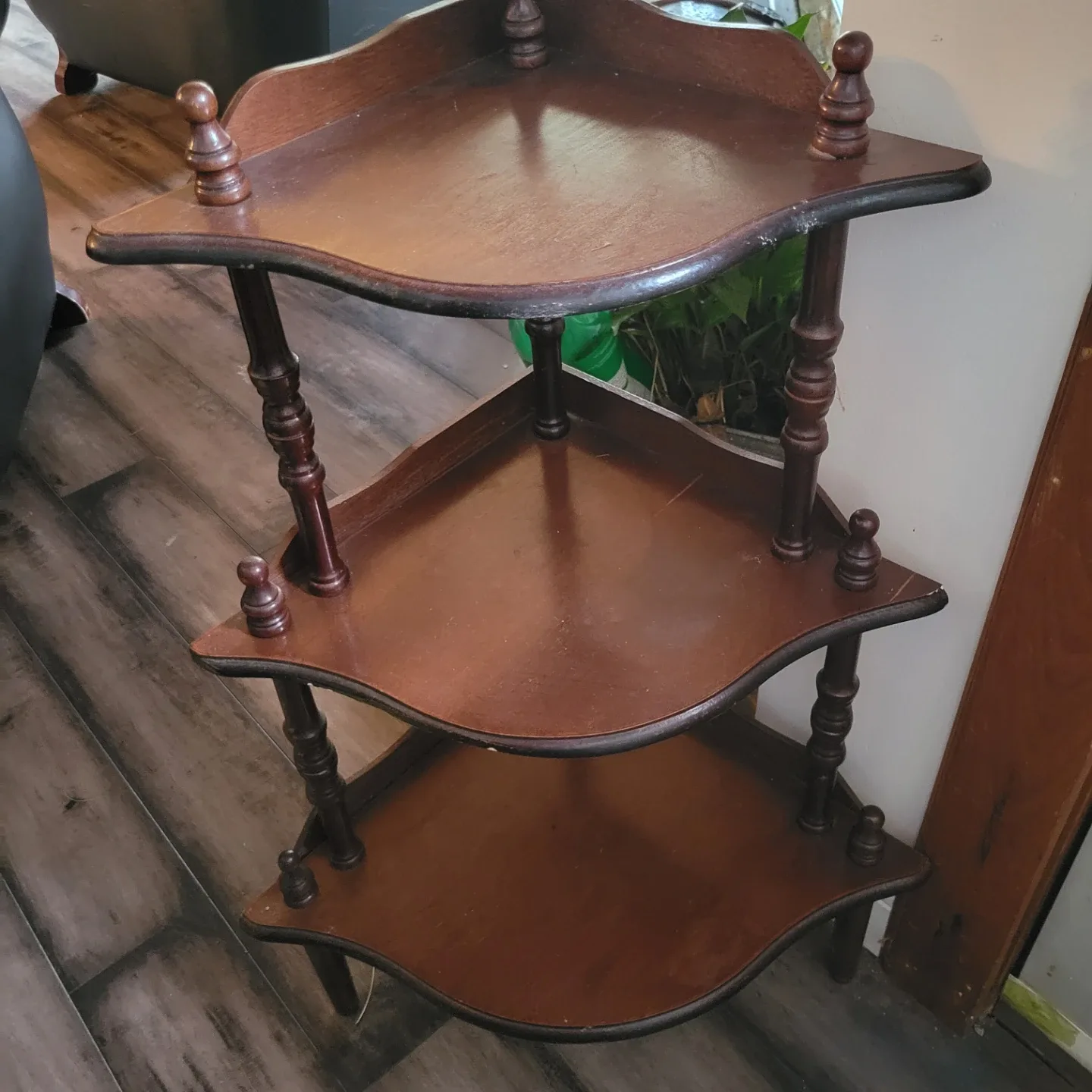 Wooden Tiered Corner Table