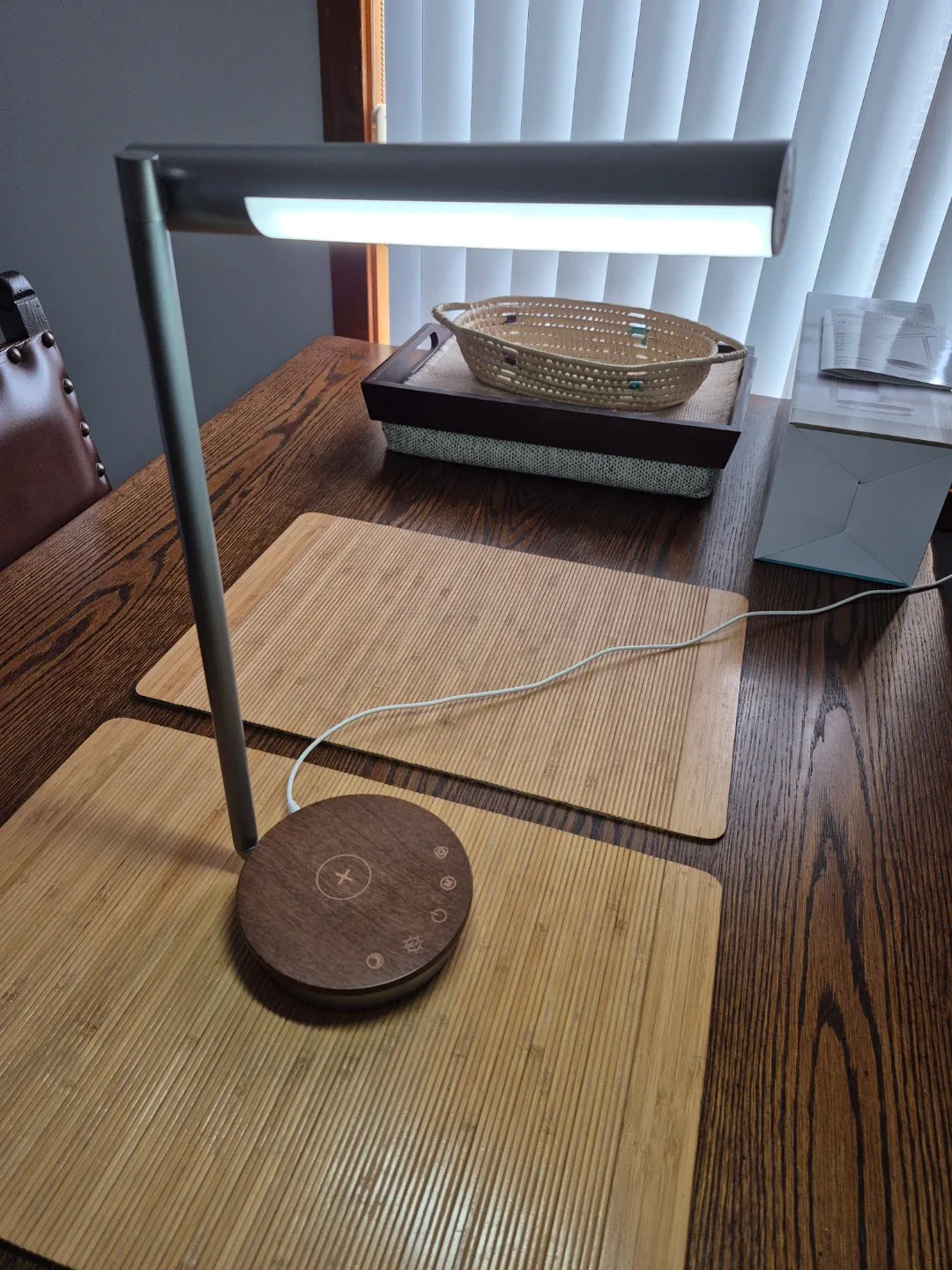 UltraBrite LED Desk Lamp with Wireless Charging & Mood Light image indicator(6)