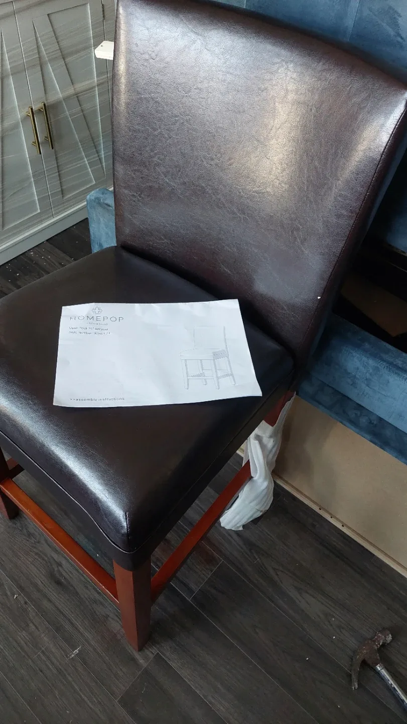 HomePop Saddle Seat Kitchen Chair image indicator(2)