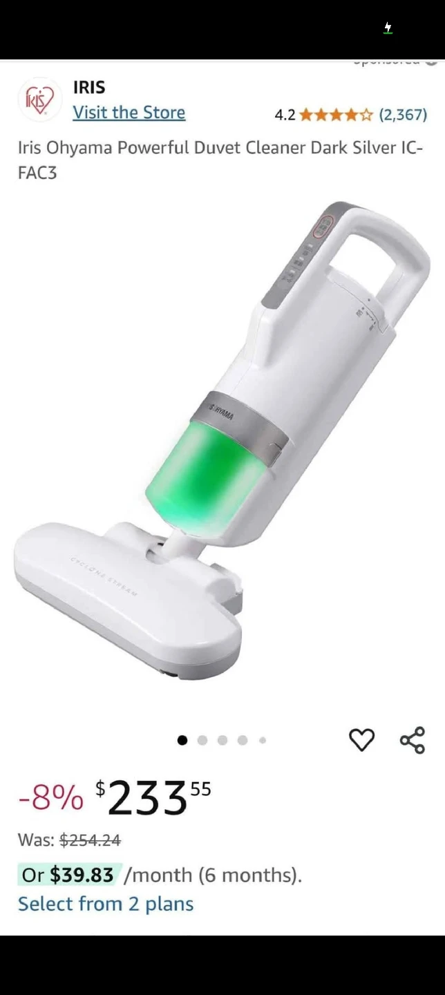 Iris Ohyama IC-FAC3 Mattress Cleaner/vacuum - photo 2