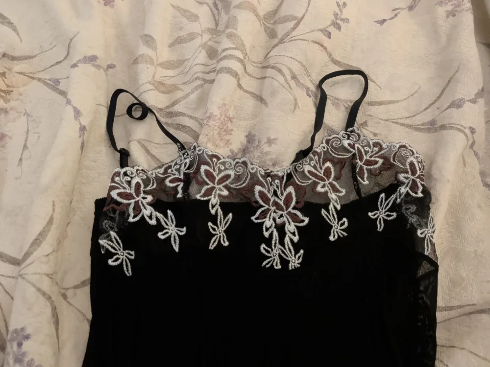 Black Floral Lingerie Slip Dress image indicator(3)