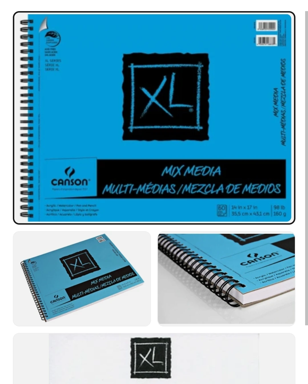 Canson XL Mix Media Pad - 14 x 17 inches - photo 5