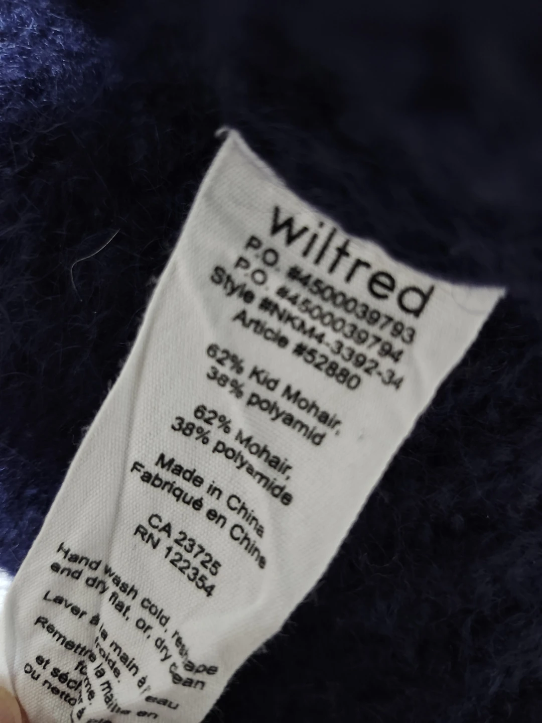 Wilfred Sweater Dress, XXS, Navy Blue - photo 3