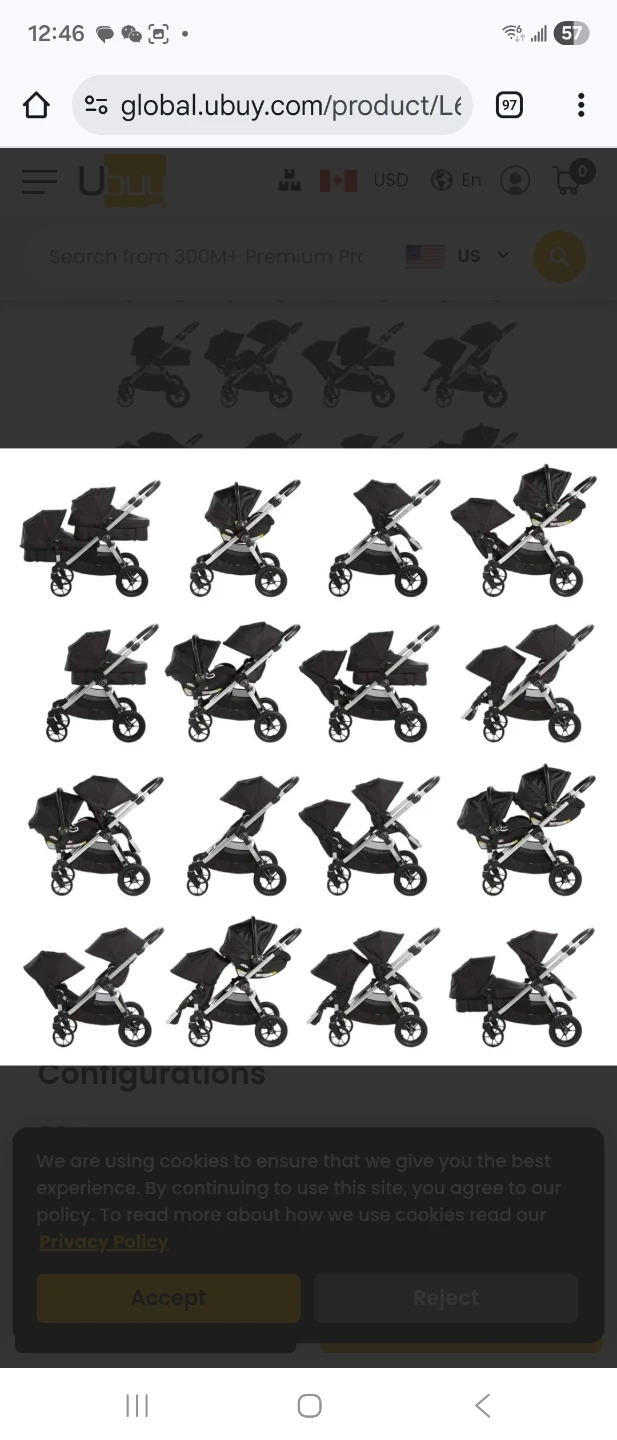 Baby Jogger City Select Double Stroller - Red - photo 4