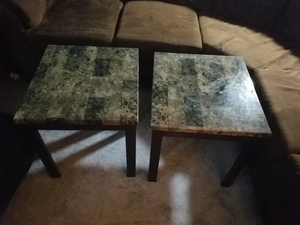 Marble Patterned Side Table