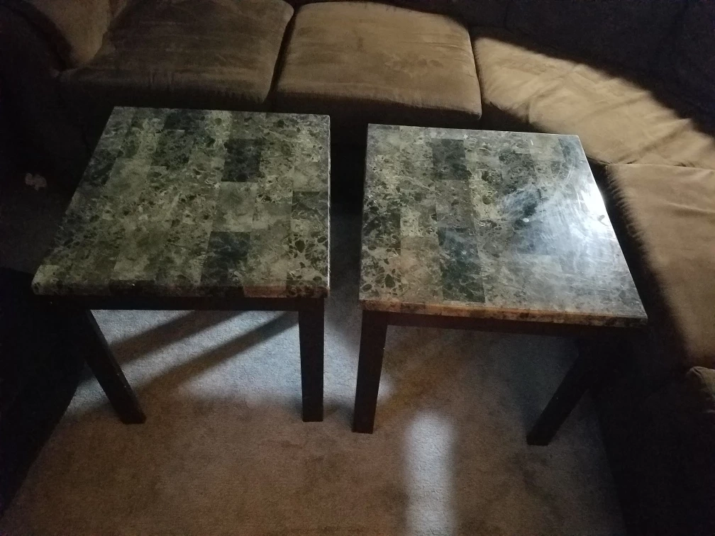 Marble Patterned Side Table