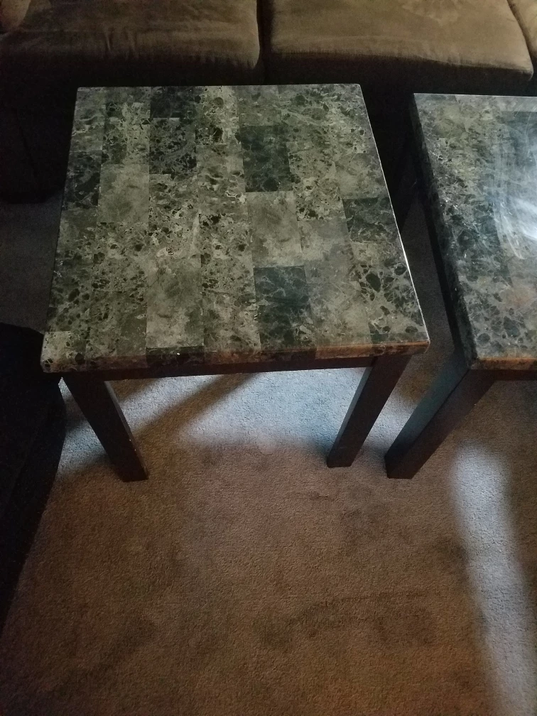 Marble Patterned Side Table - photo 3
