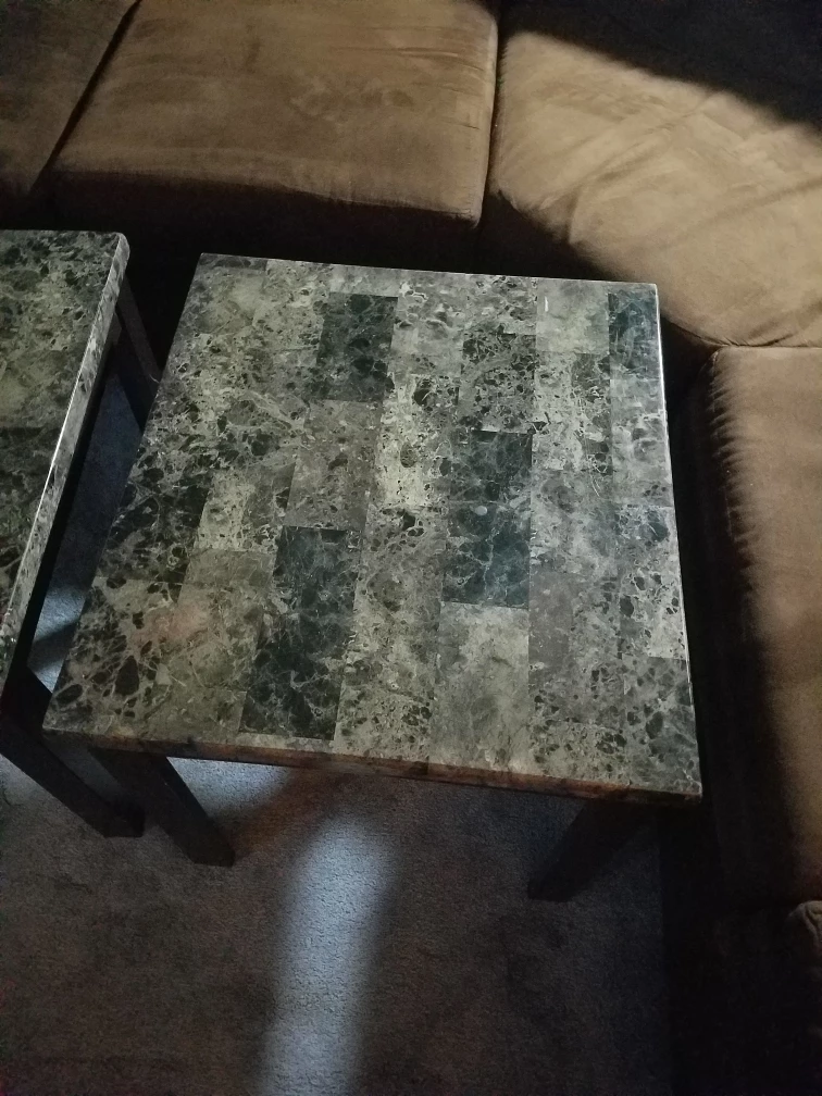 Marble Patterned Side Table - photo 4