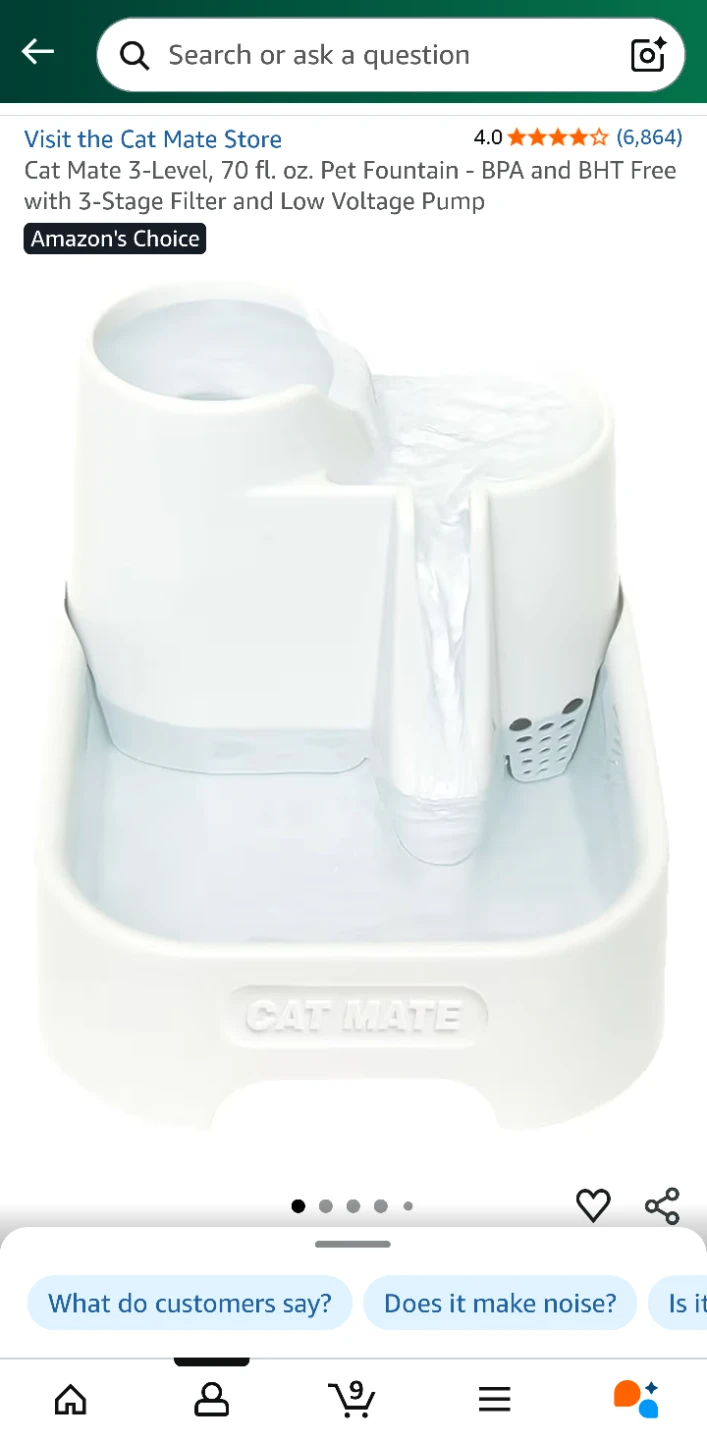 Pet Fountain - Cat Mate 3-Level, 70 fl. oz.