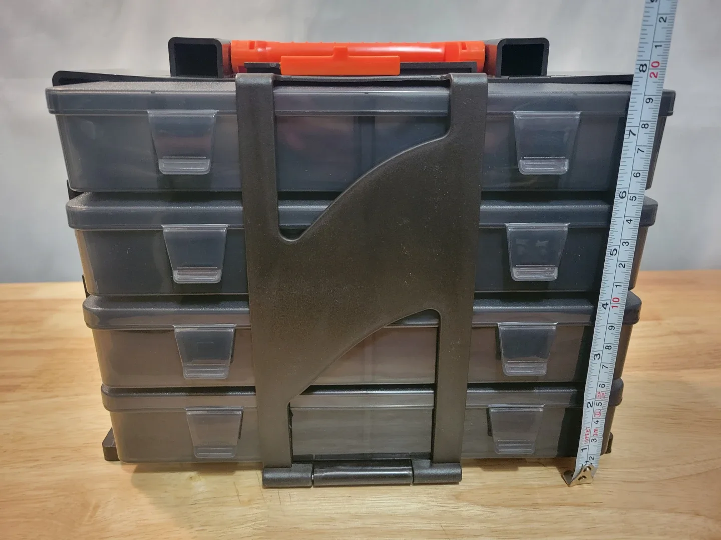 Gray Stackable Storage Container Box image indicator(8)