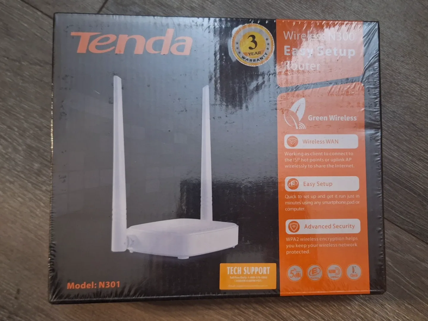 Tenda N301 N300 Wireless Wi-Fi Router, Easy Setup, Up to 300Mbp image indicator(6)
