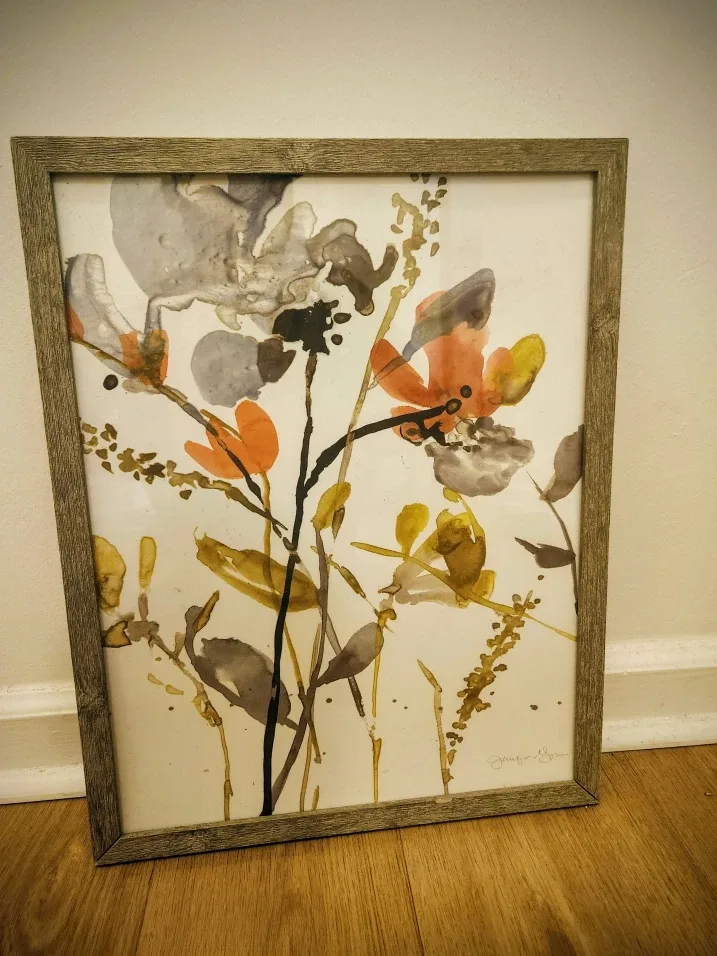 Jennifer Goldberger Framed and Artist-Signed Floral Wall Art