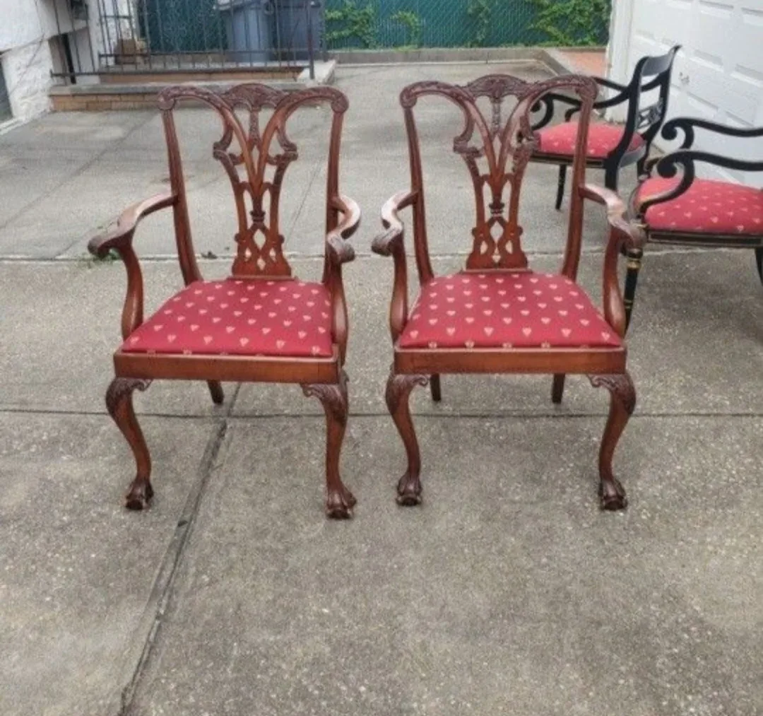 4 beautiful maitland smith chairs thumbnail