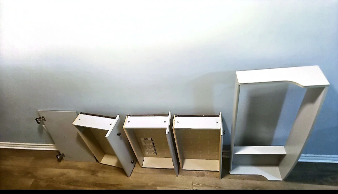 Grey Changing Table with Drawers & Storage - photo 3