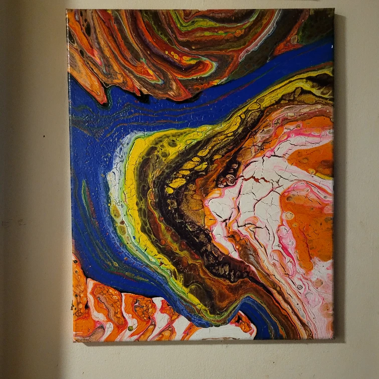Large Abstract Acrylic Painting