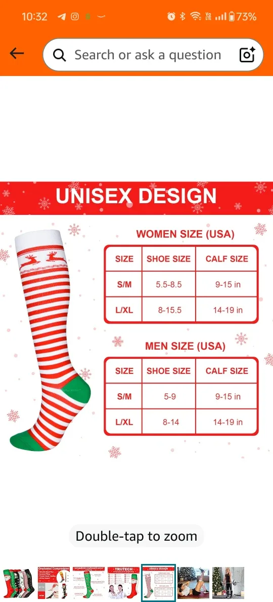 Christmas Compression Socks S/M image indicator(4)