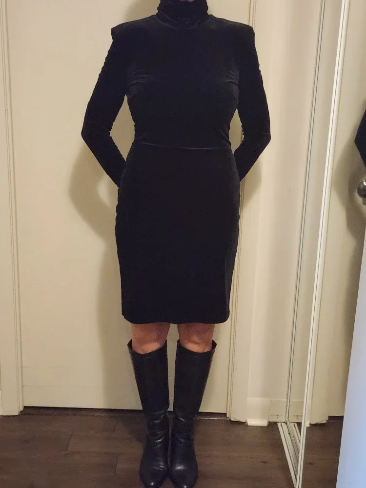Black Marciano Velvet Dress