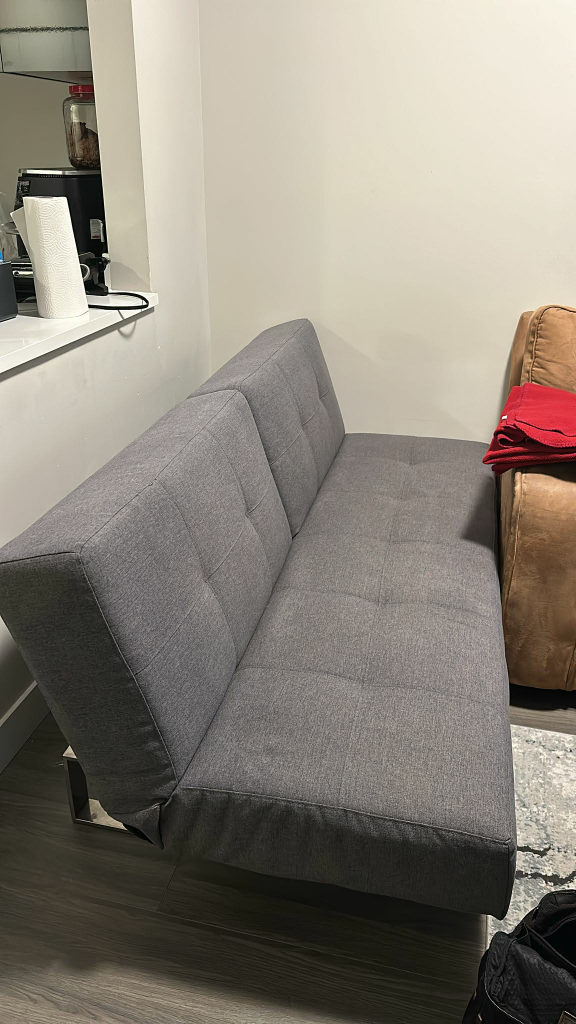 Grey Futon Sofa Bed - photo 2