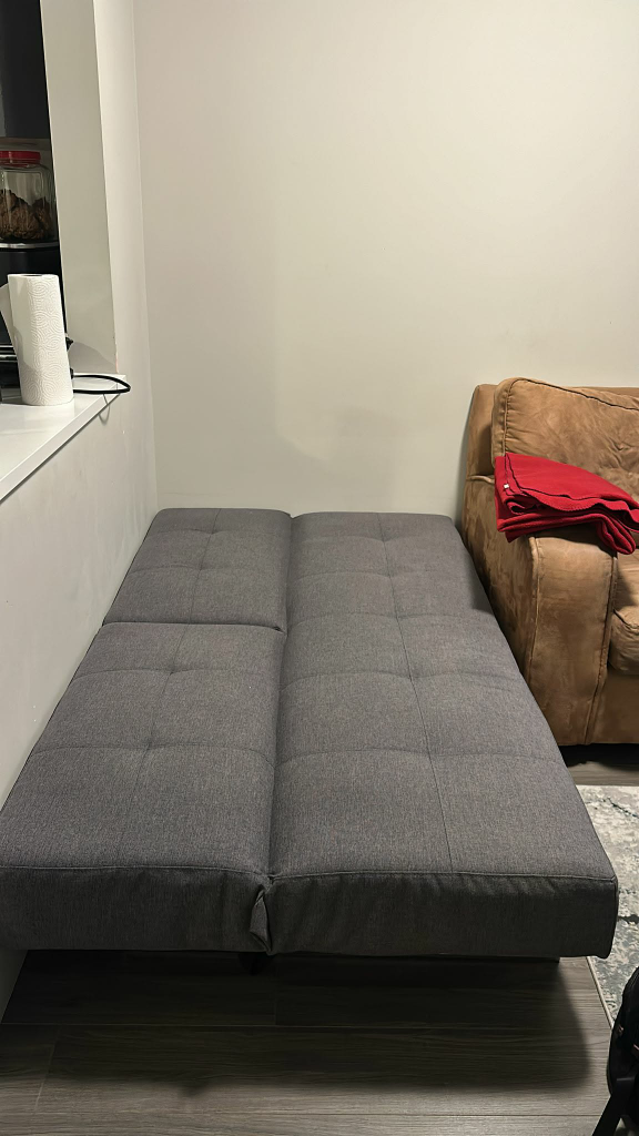 Grey Futon Sofa Bed - photo 3