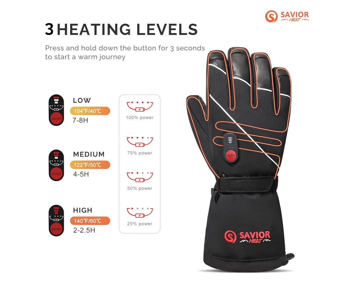 Savior Heat Heated Gloves - Black - photo 2