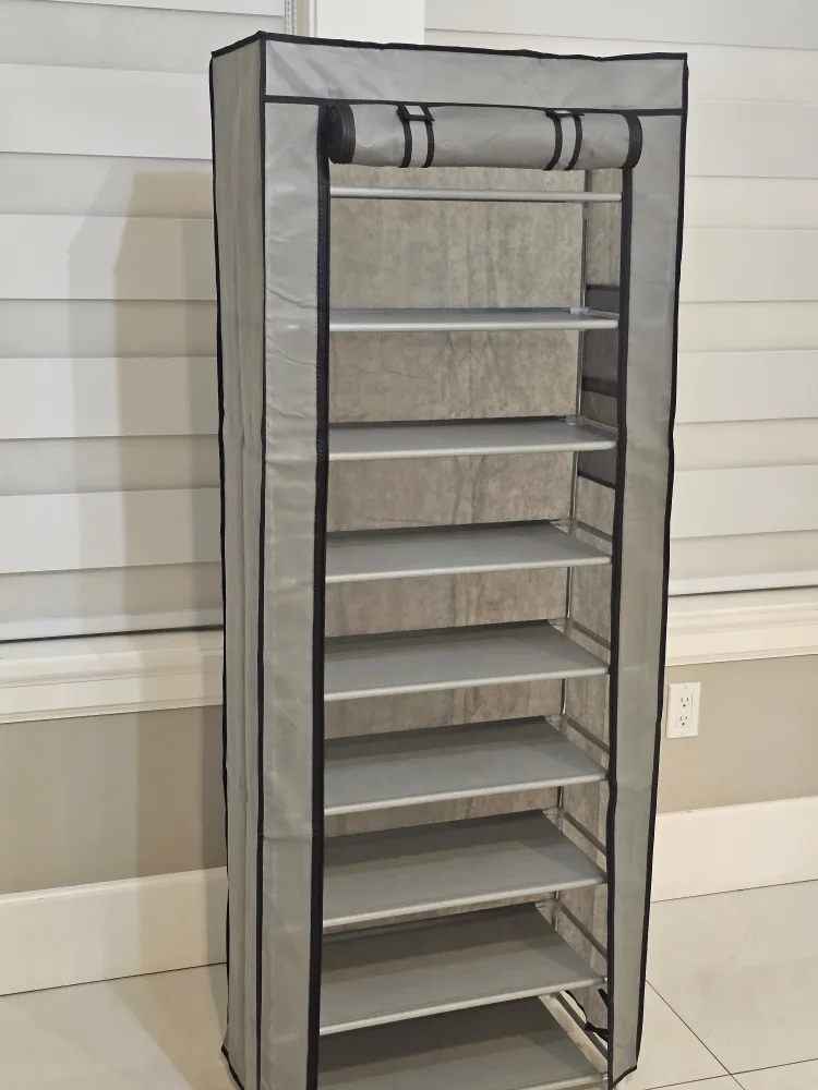 10 Layers 9 Compartments Breathable Shoe Rack image indicator(4)