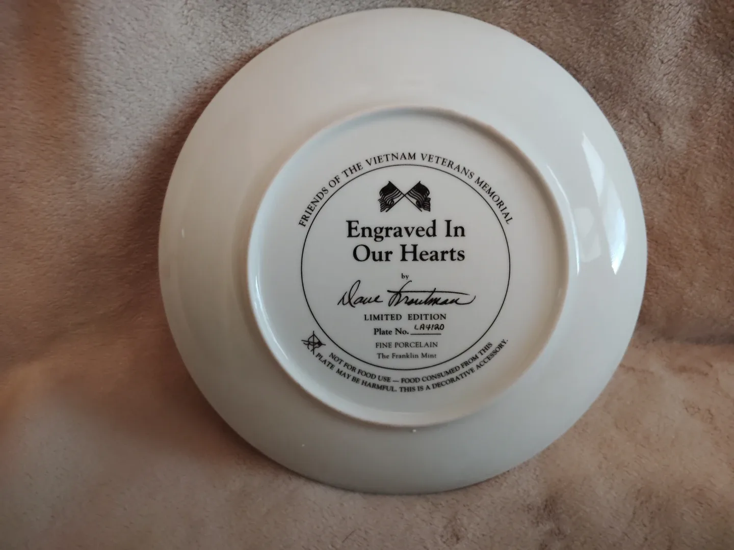 Franklin Mint "Engraved In Our Hearts" Plate image indicator(3)