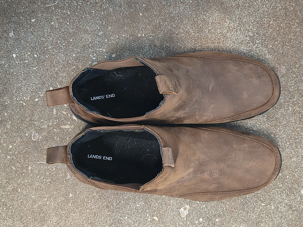 Lands' End Brown Leather Chelsea Boots size 12 men - photo 3