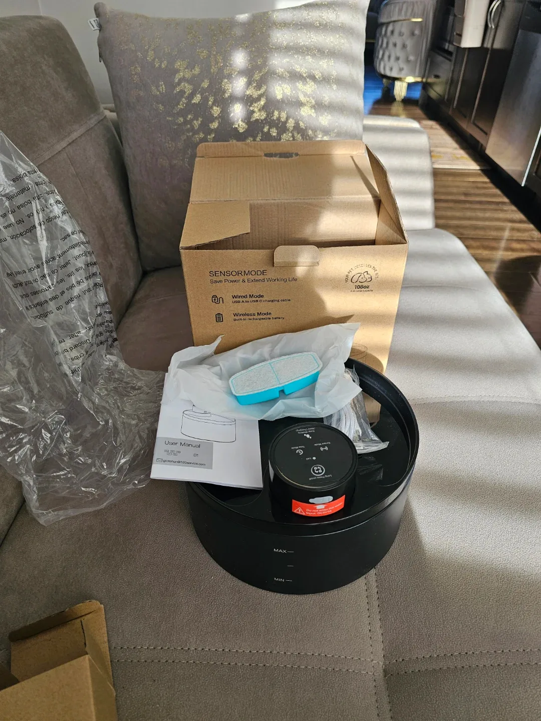 Wireless Cat Water Fountain: Pet Water Fountain Motion - 4200.. image indicator(9)