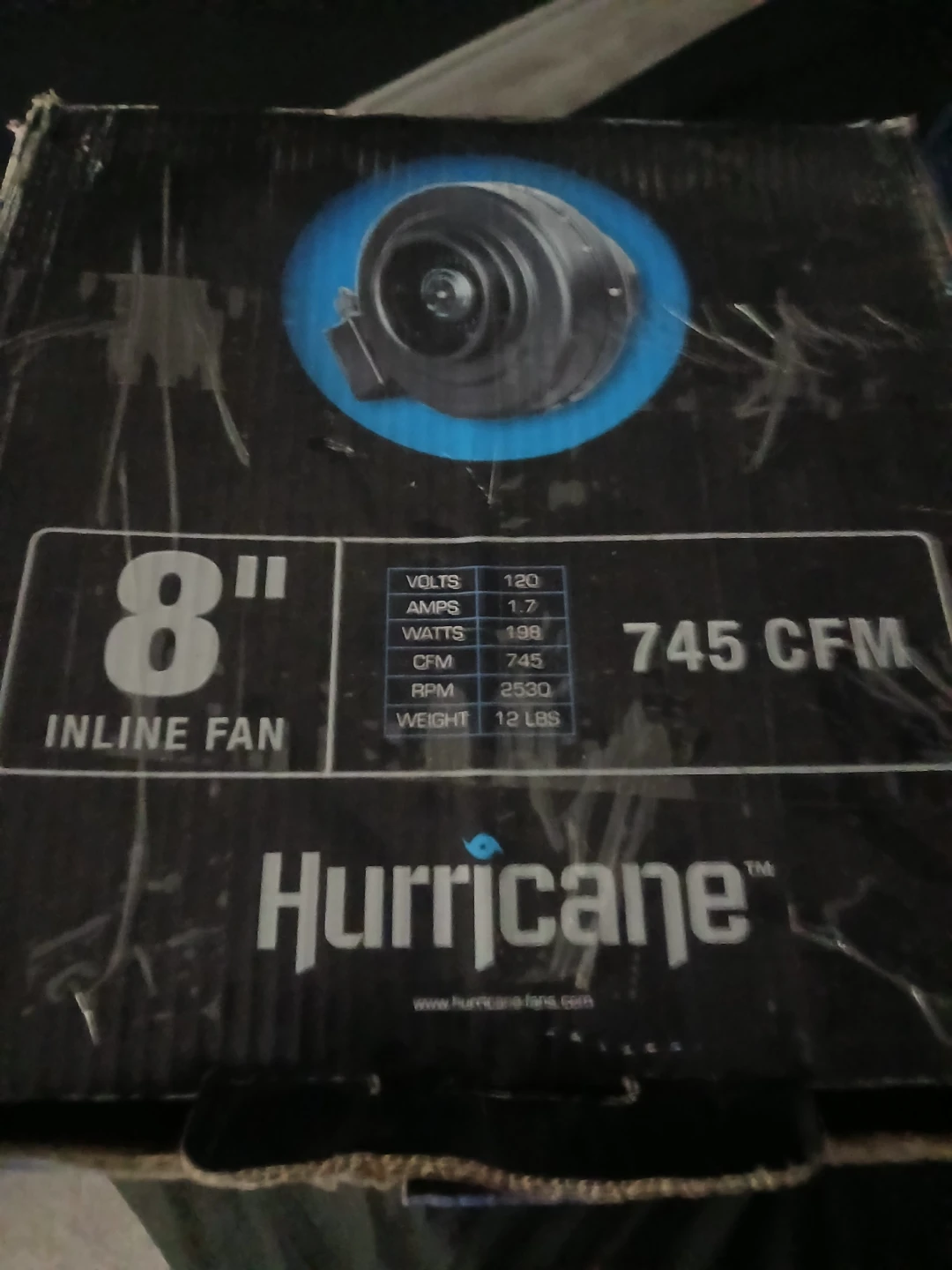 Hurricane 8inch  inline Fan