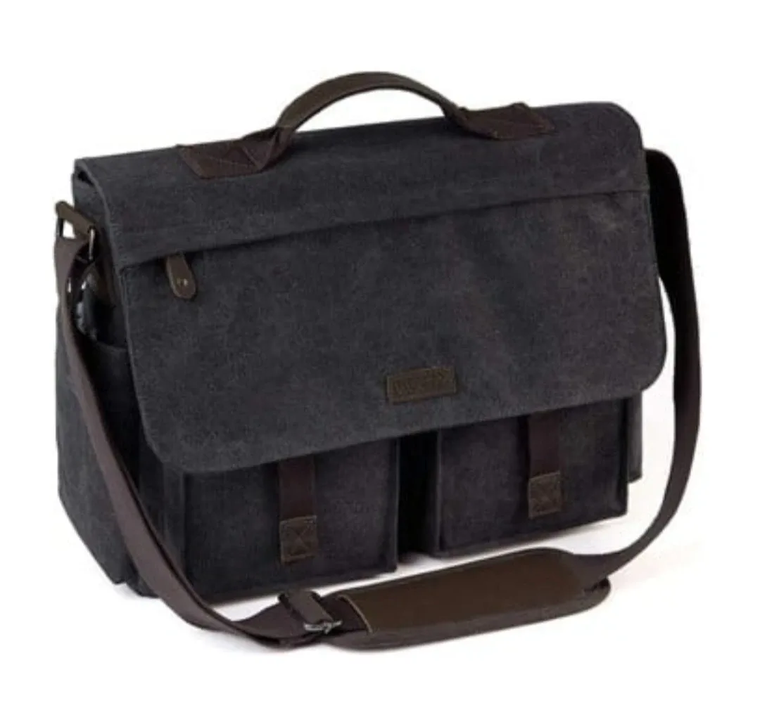 Vaschy Mens Canvas Messenger Bag