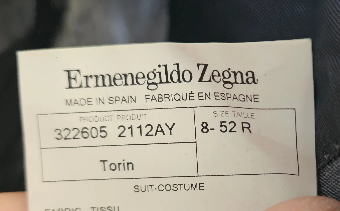 Ermenegildo Zegna 2 PC 100% Wool Suit Grey Size 52R  Like New image indicator(4)