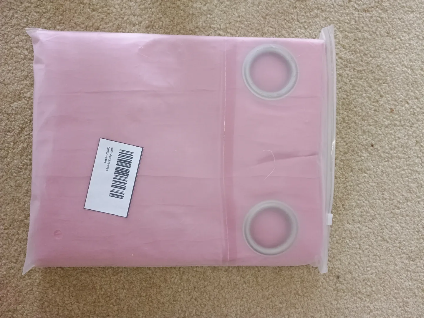 Pink Crushed Chiffon curtains two pack 52"x84". Brand New image indicator(3)
