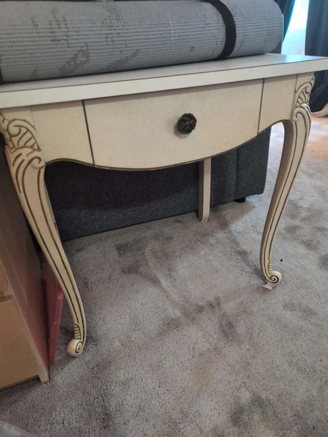 Vintage Style Cream Side Table