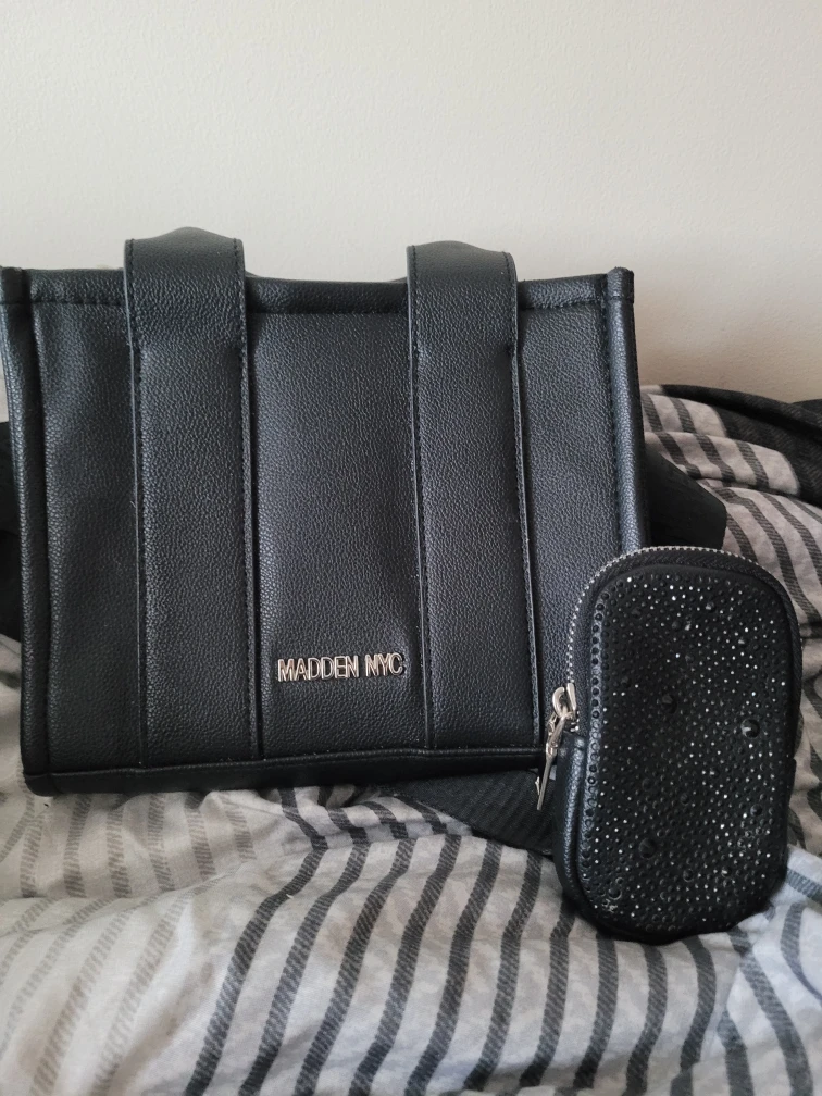 Madden NYC Black Mini Tote Bag with Coin Purse - photo 3