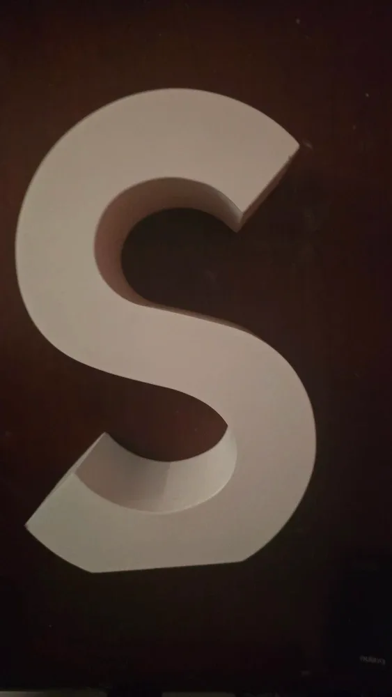 Decorative Letter S - White