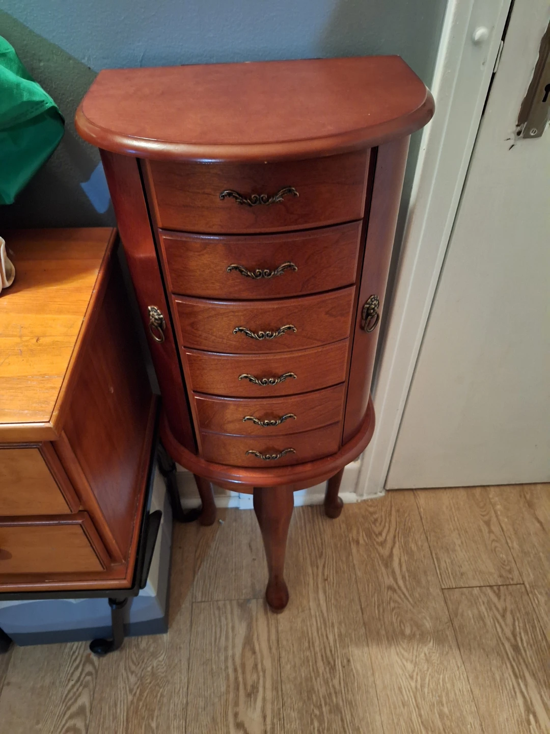 Wooden Jewellery Armoire Cabinet