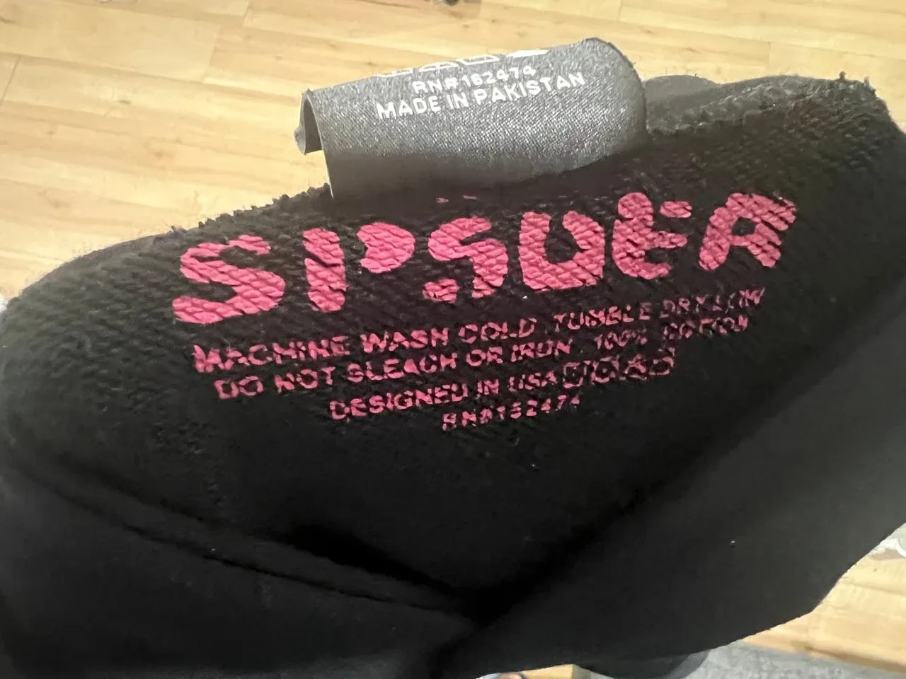 SP5DER Black Hoodie image indicator(5)