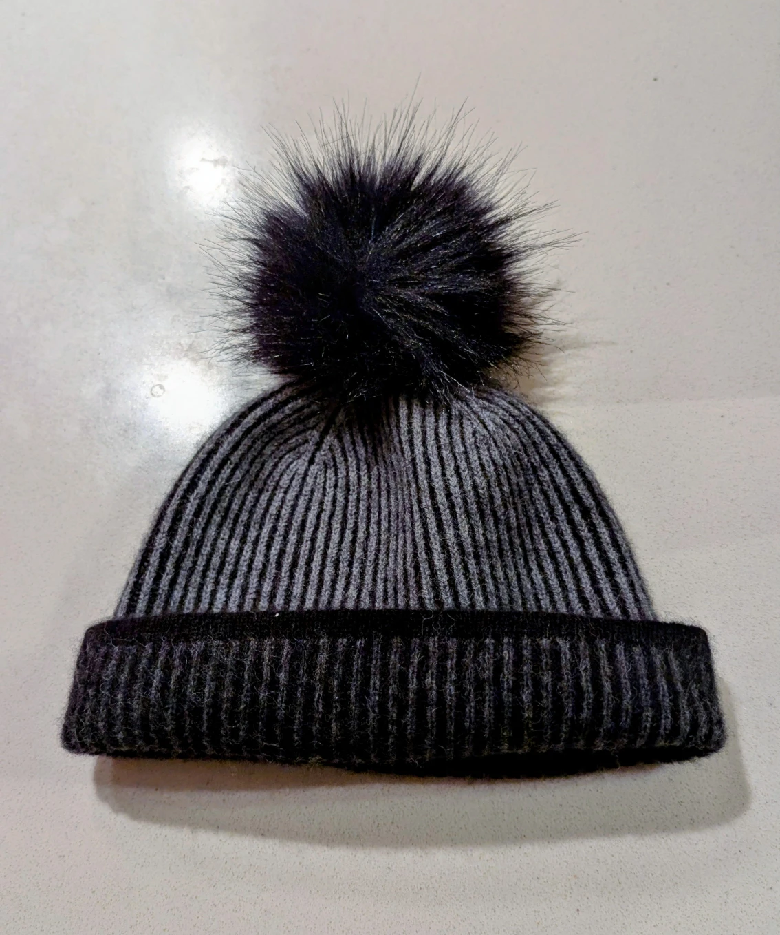Tahari One Size Beanie Hat - Grey/Black - photo 2