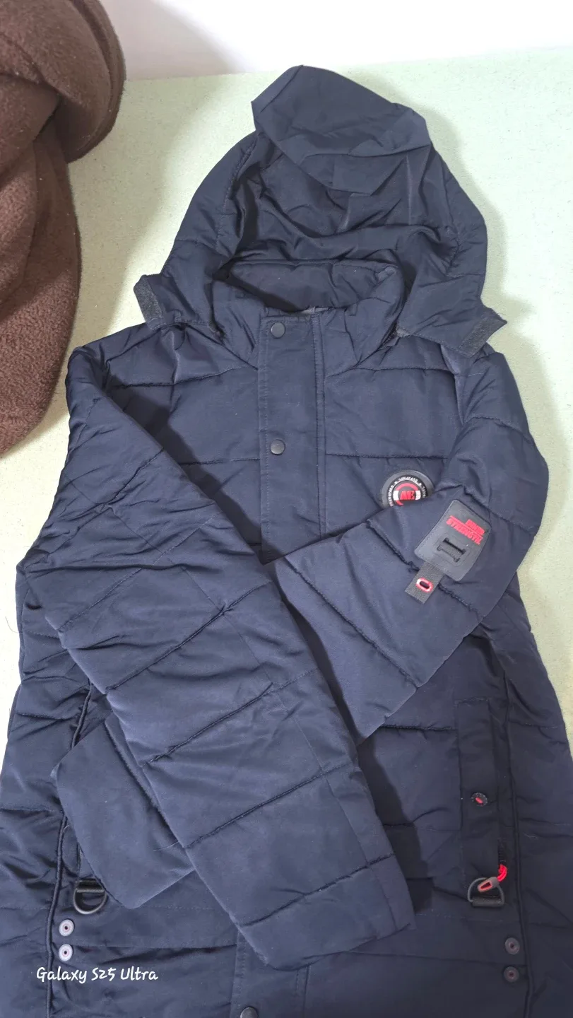 Navy Blue Padded Winter Jacket image indicator(3)