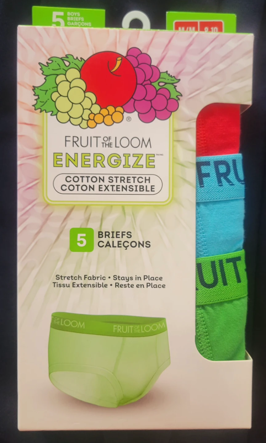 Brand New Fruit of the Loom Boys' Briefs - Size M (8-10)