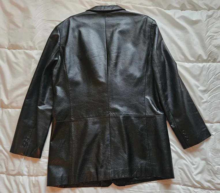 Vintage Danier 90’s Leather Blazer Black Size Medium Mint image indicator(2)