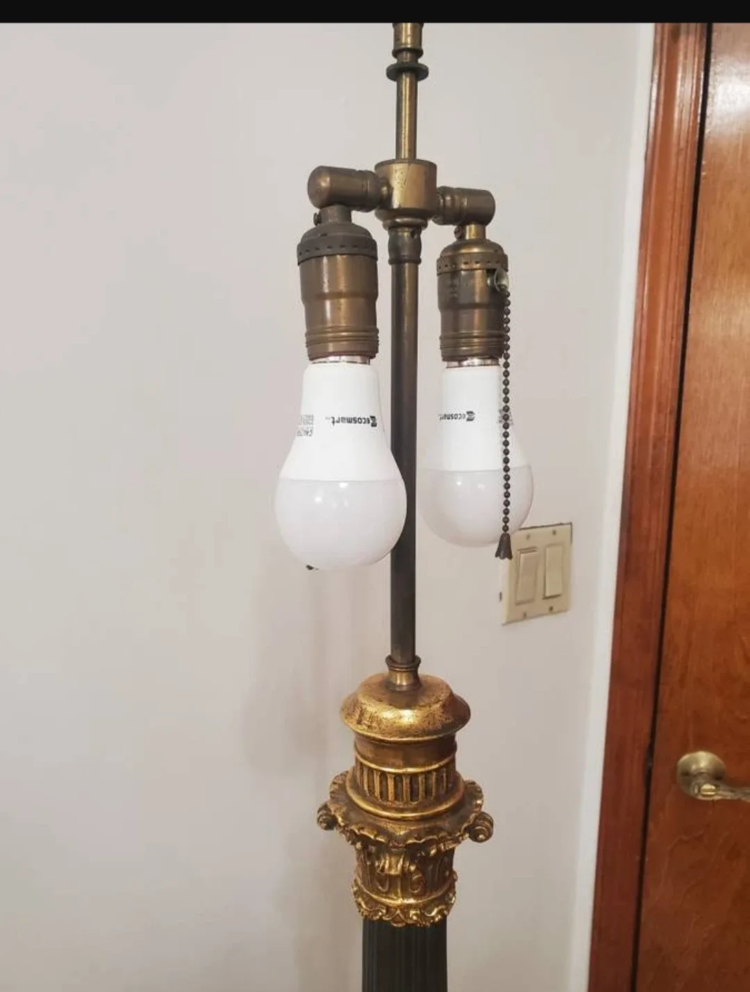 Beautiful Antique large brass and iron lamp image indicator(3)