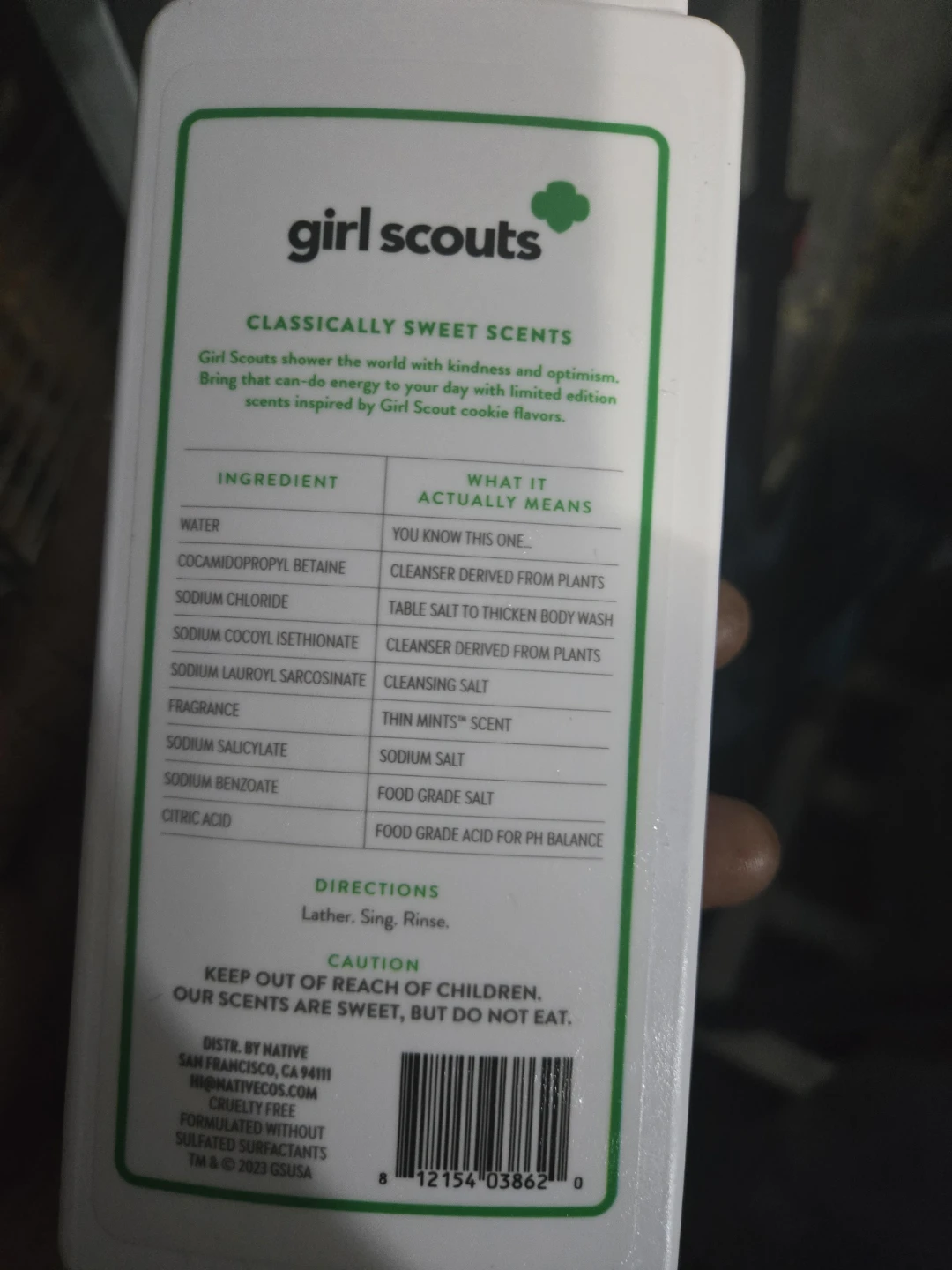Native Girl Scouts Thin Mints Body Wash - photo 2