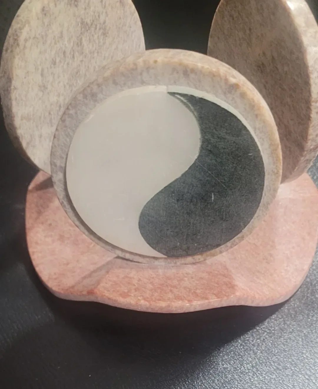 Yin Yang Stone tealight holder image indicator(3)