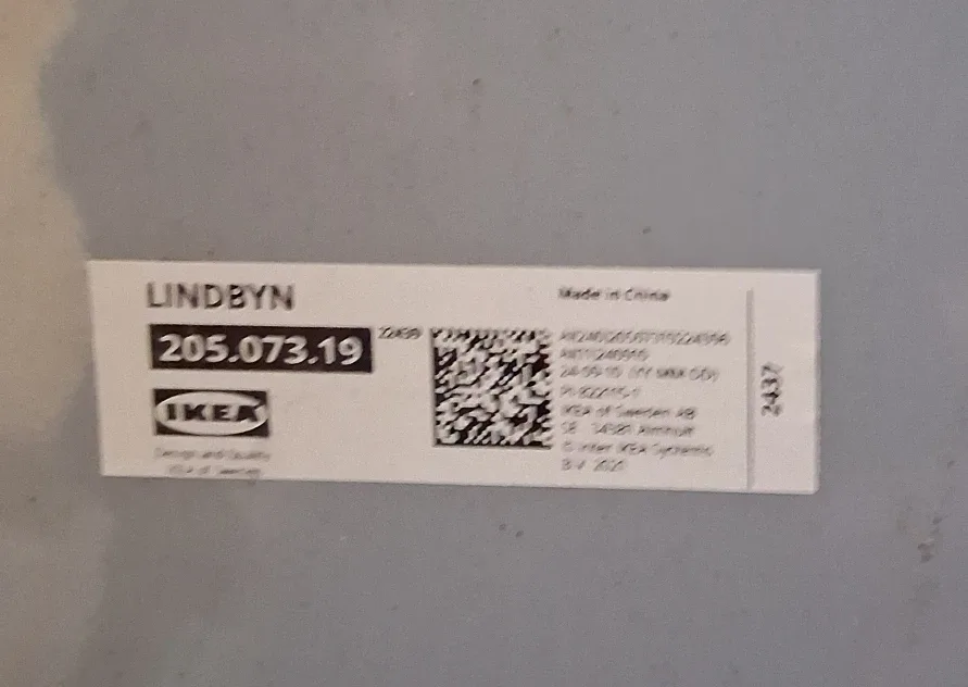 IKEA Lindbyn Mirror with Shelf - Black image indicator(4)