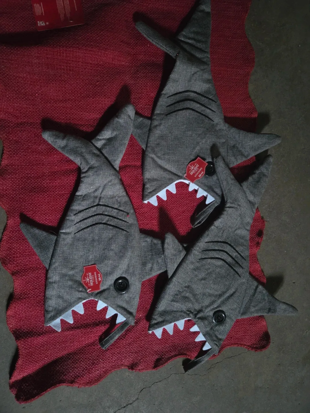 Holiday Stocking Shark 18.5in 3 units. thumbnail