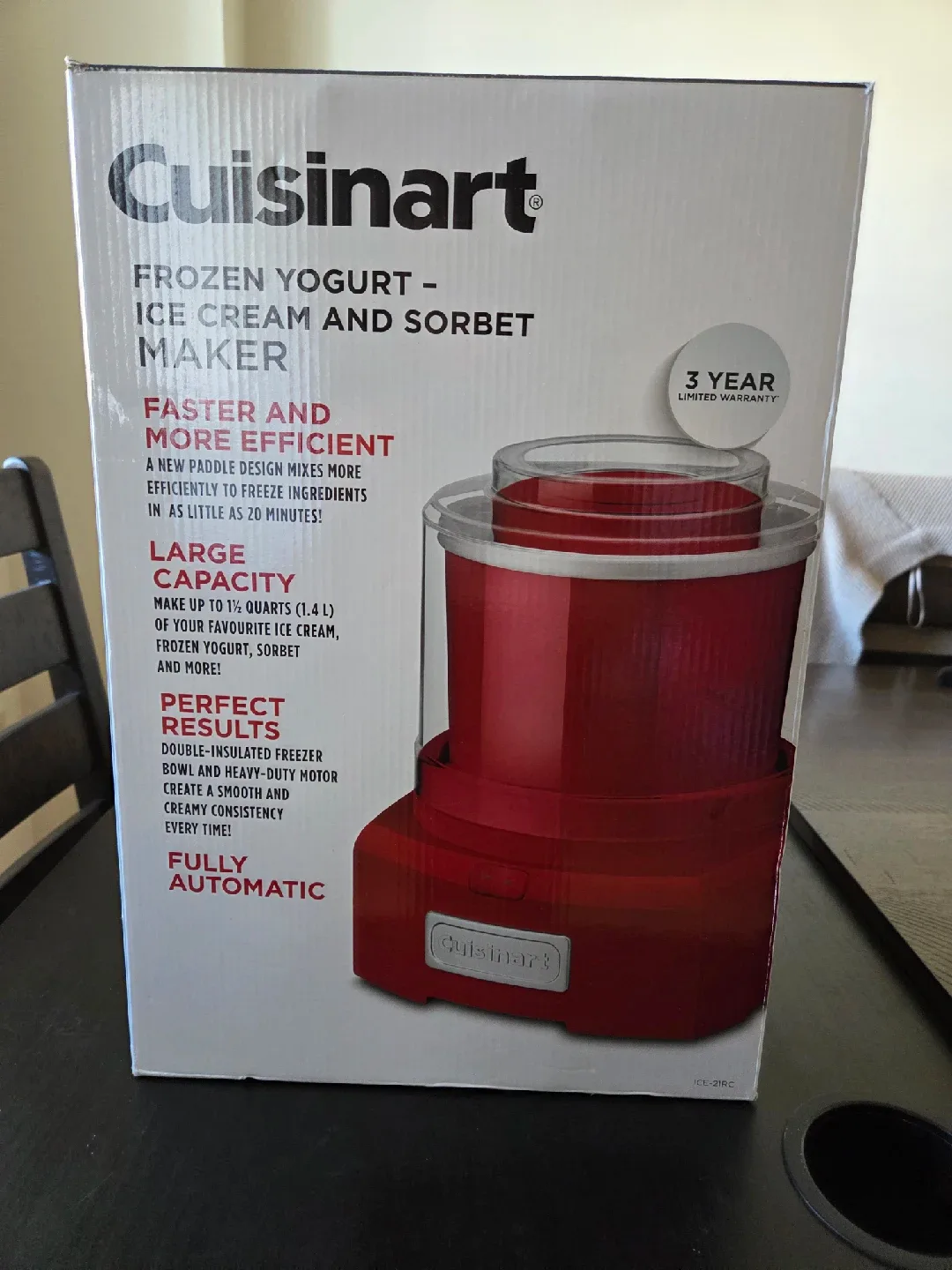 Cuisinart Frozen Yogurt, Ice Cream & Sorbet Maker-New thumbnail
