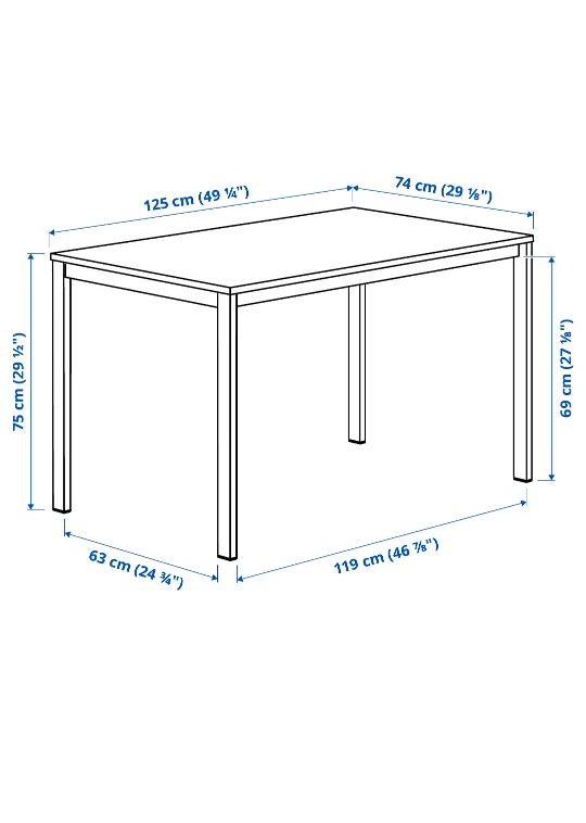IKEA white dining table with chairs - photo 4